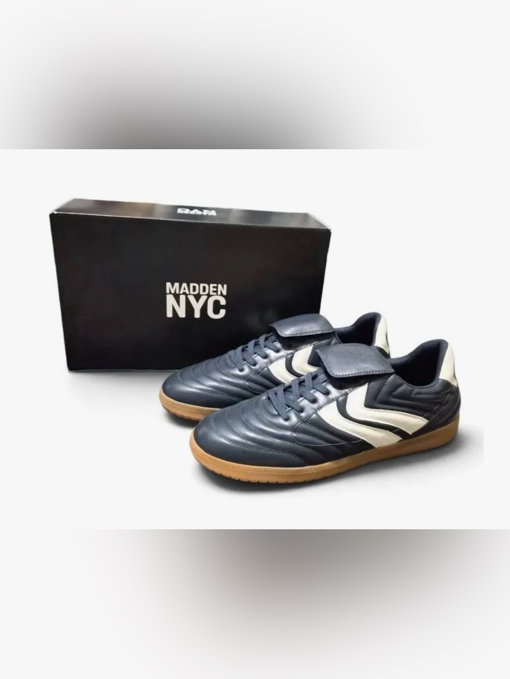 Madden NYC Men’s Muirr Sport Casual Sneakers Navy / White Size 10.5 NWT